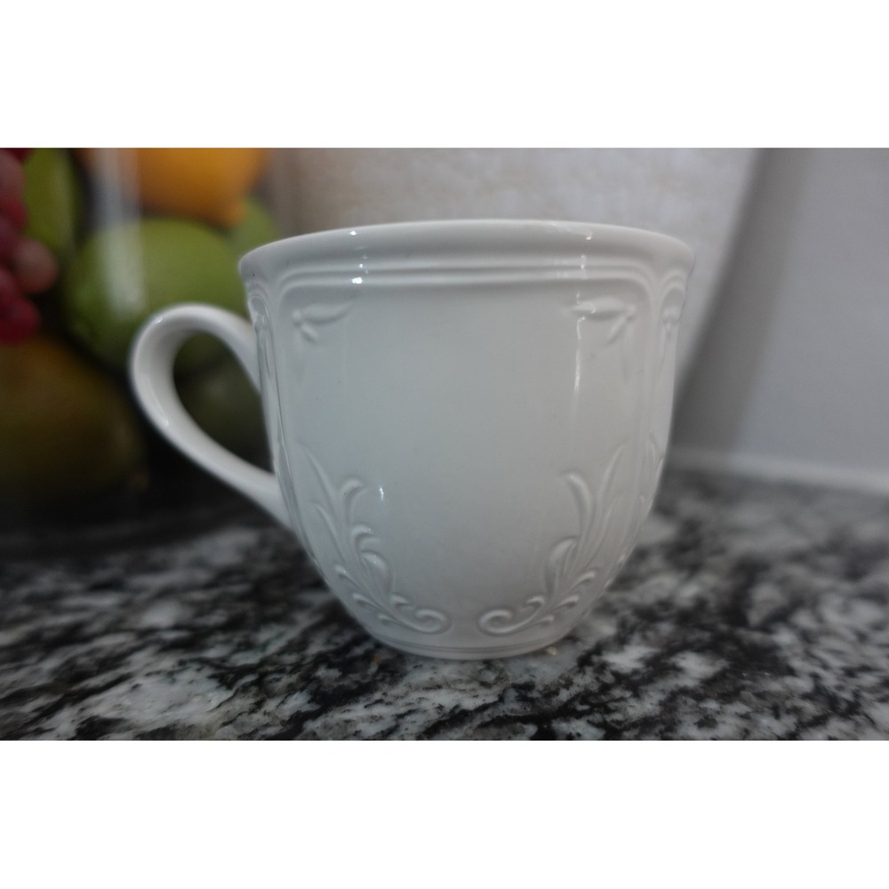 Vintage off white embossed Cortina by Villeroy & Boch Coffee cup